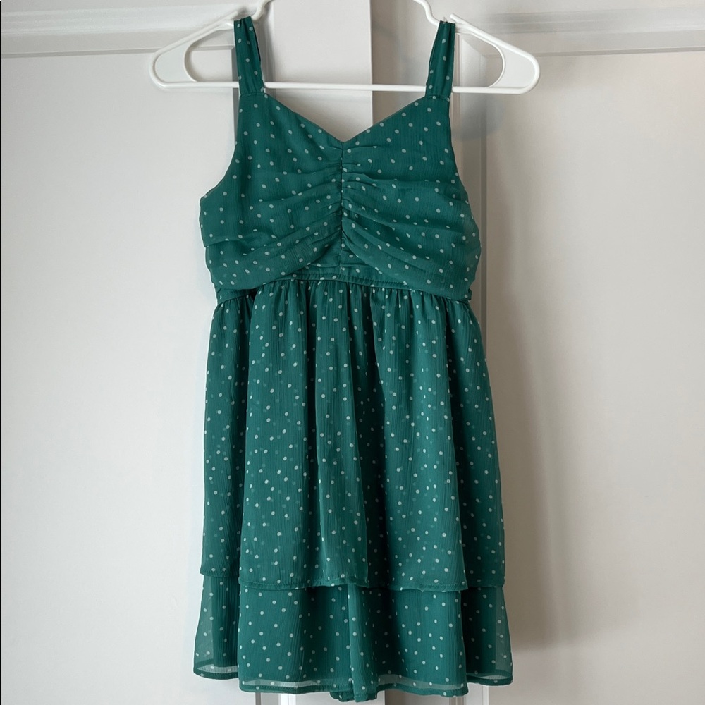 Abercrombie Kids Green Polka Dot Romper
